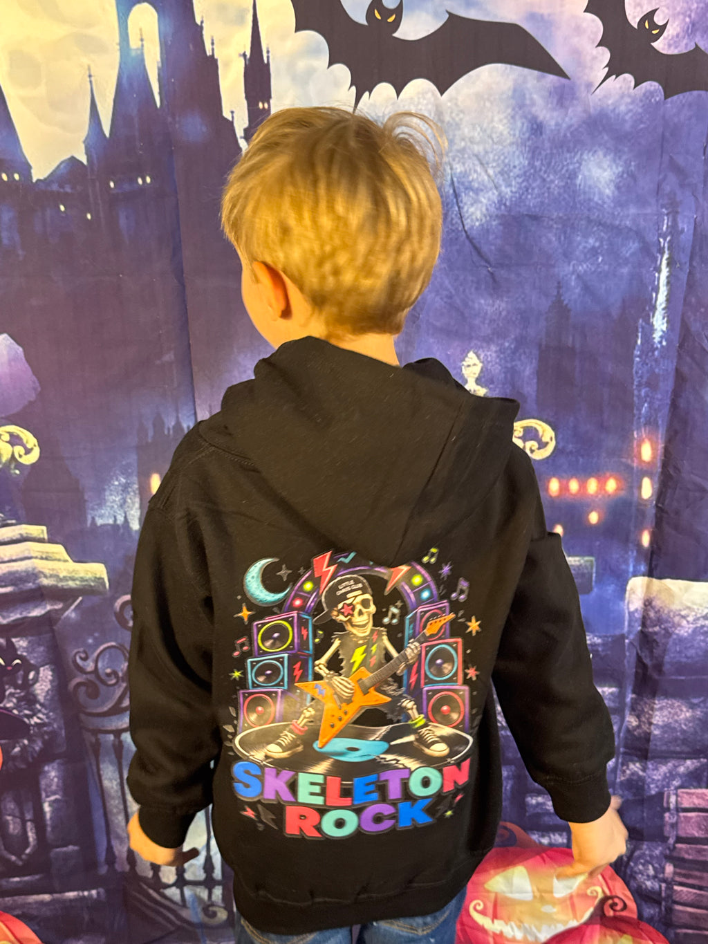 Skeleton Rock kids t shirt/hoodie/jumper