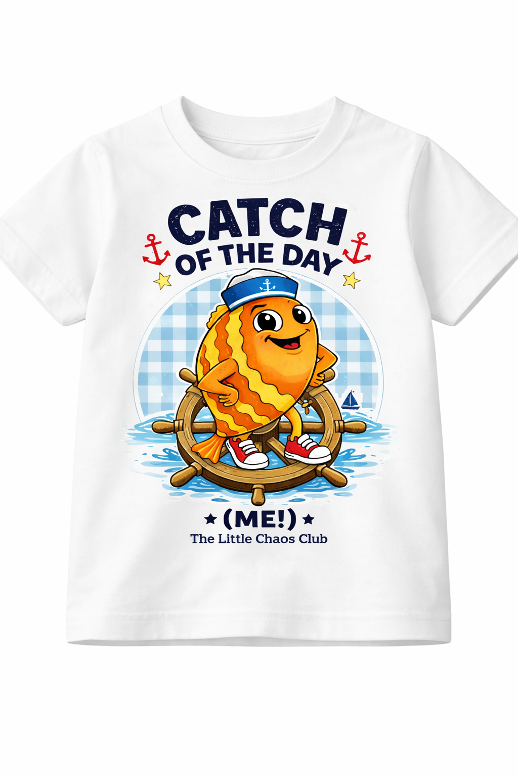 Catch of the Day Kids T-Shirt | Funny Fish Kids Tee | Cute Fishing Shirt for Kids | Beach Holiday Outfit | Little Chaos Club