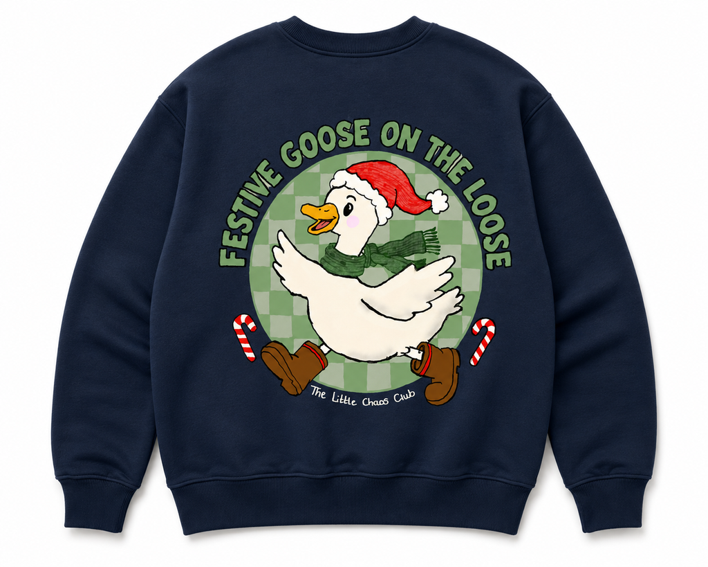 Festive Goose on the Loose T shirt, Jumper or hoodie