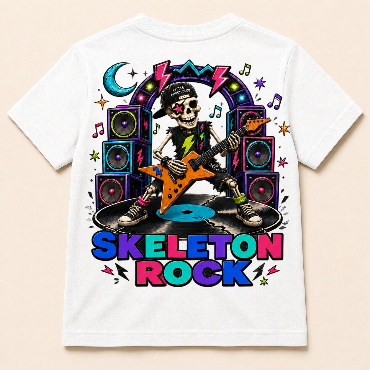 Skeleton Rock kids t shirt/hoodie/jumper