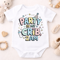 Party In My Crib 2AM Baby Vest – Funny Baby Bodysuit – Cute Newborn Outfit – Baby Shower Gift – Unisex Baby Onesie