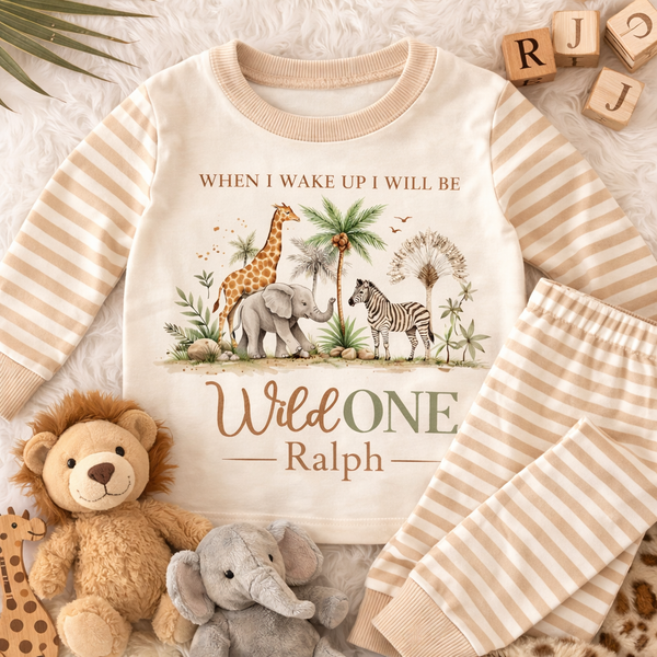 Personalised Birthday Pyjamas – Custom Name Kids Birthday PJs – When I Wake Up I Will Be Birthday Outfit – Children’s Birthday Pyjama Set
