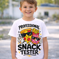 Professional Snack Tester Kids T-Shirt | Funny Kids Graphic Tee