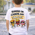 Running On Chaos and Snacks Kids T-Shirt