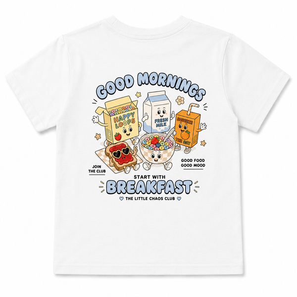 Good Mornings Start With Breakfast Kids T-Shirt