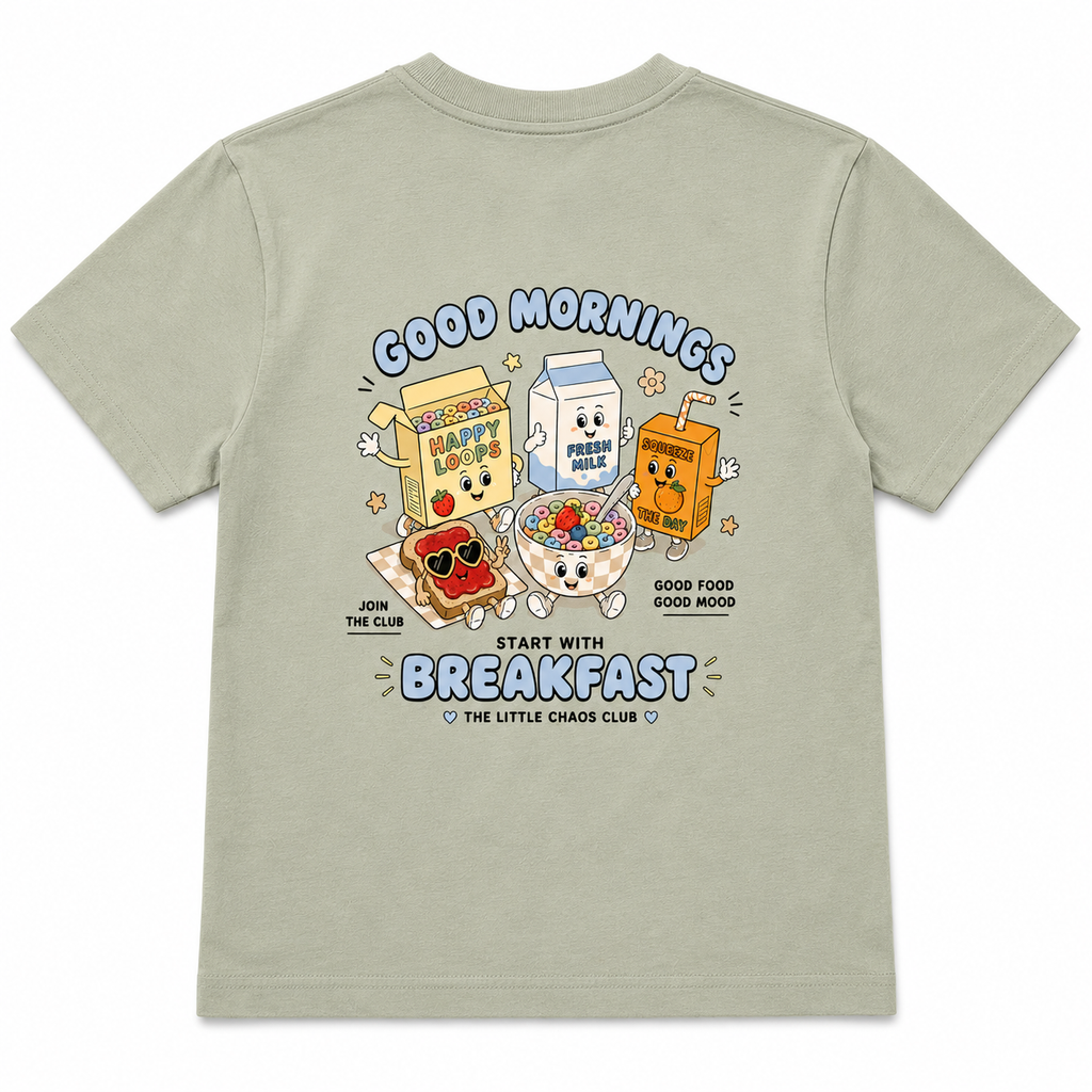 Good Mornings Start With Breakfast Kids T-Shirt
