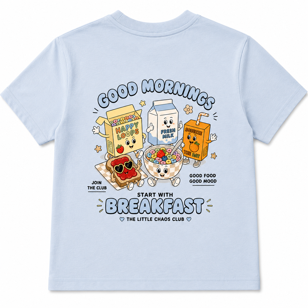 Good Mornings Start With Breakfast Kids T-Shirt
