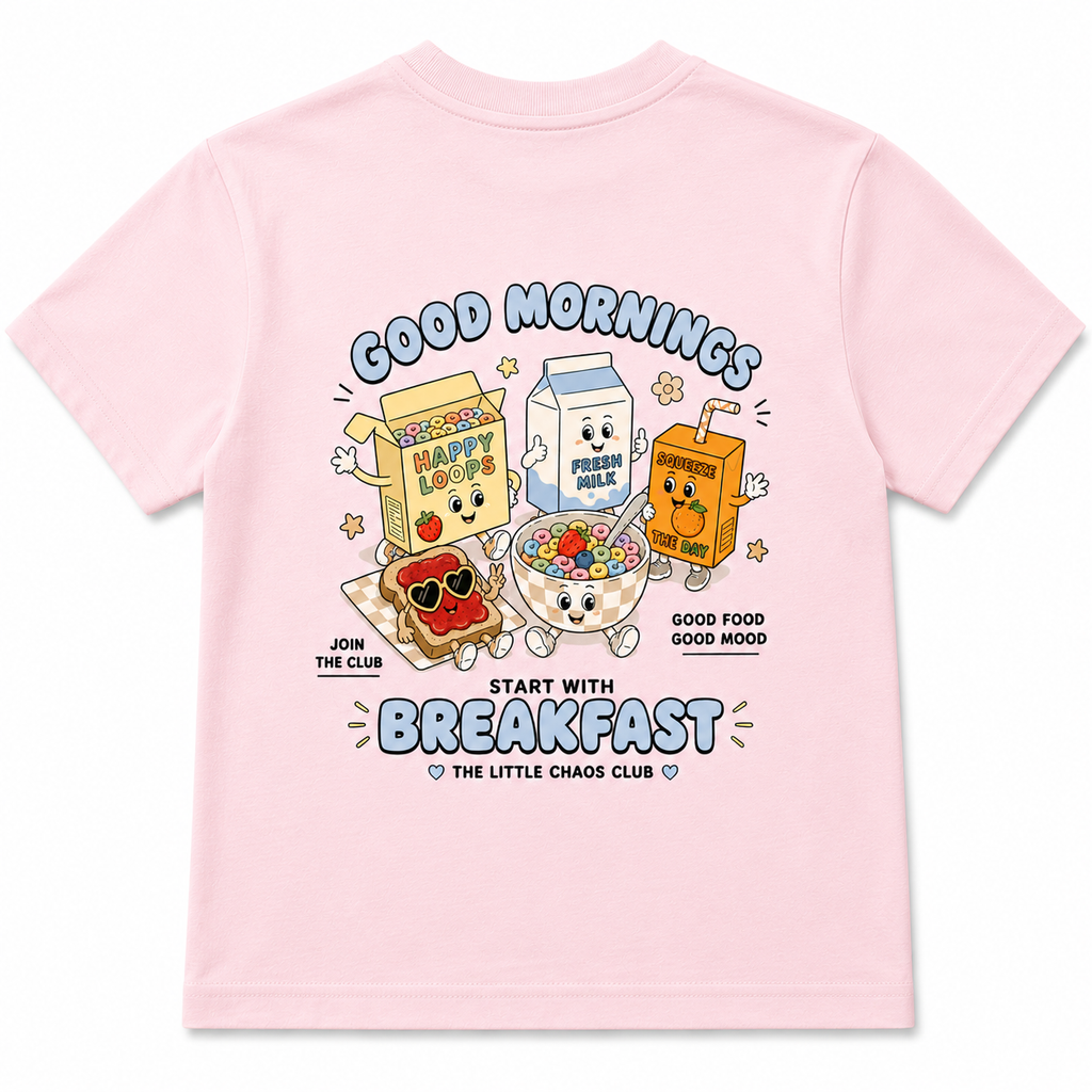 Good Mornings Start With Breakfast Kids T-Shirt