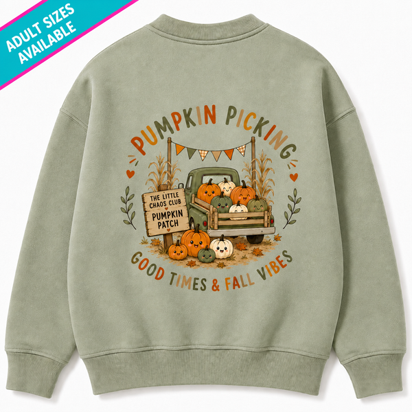 Pumpkin Picking Kids Cosy Autumn Jumper/hoodie/Tshirt