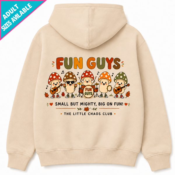 Fun guys mushroom band autumn kids Hoodie, T shirt or Jumper