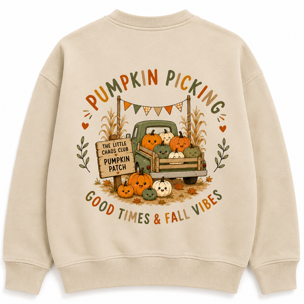 Pumpkin Picking Kids Cosy Autumn Jumper/hoodie/Tshirt