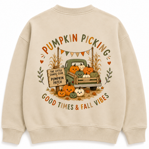 Pumpkin Picking Kids Cosy Autumn Jumper/hoodie/Tshirt