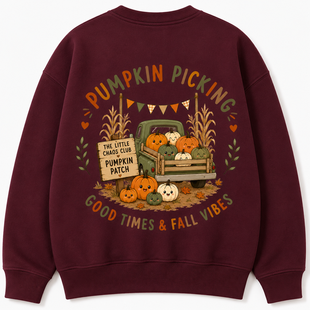 Pumpkin Picking Kids Cosy Autumn Jumper/hoodie/Tshirt
