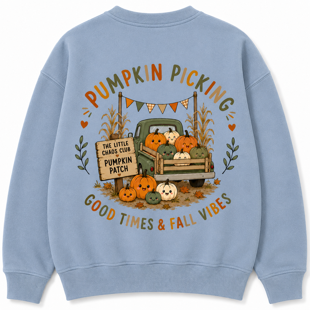 Pumpkin Picking Kids Cosy Autumn Jumper/hoodie/Tshirt