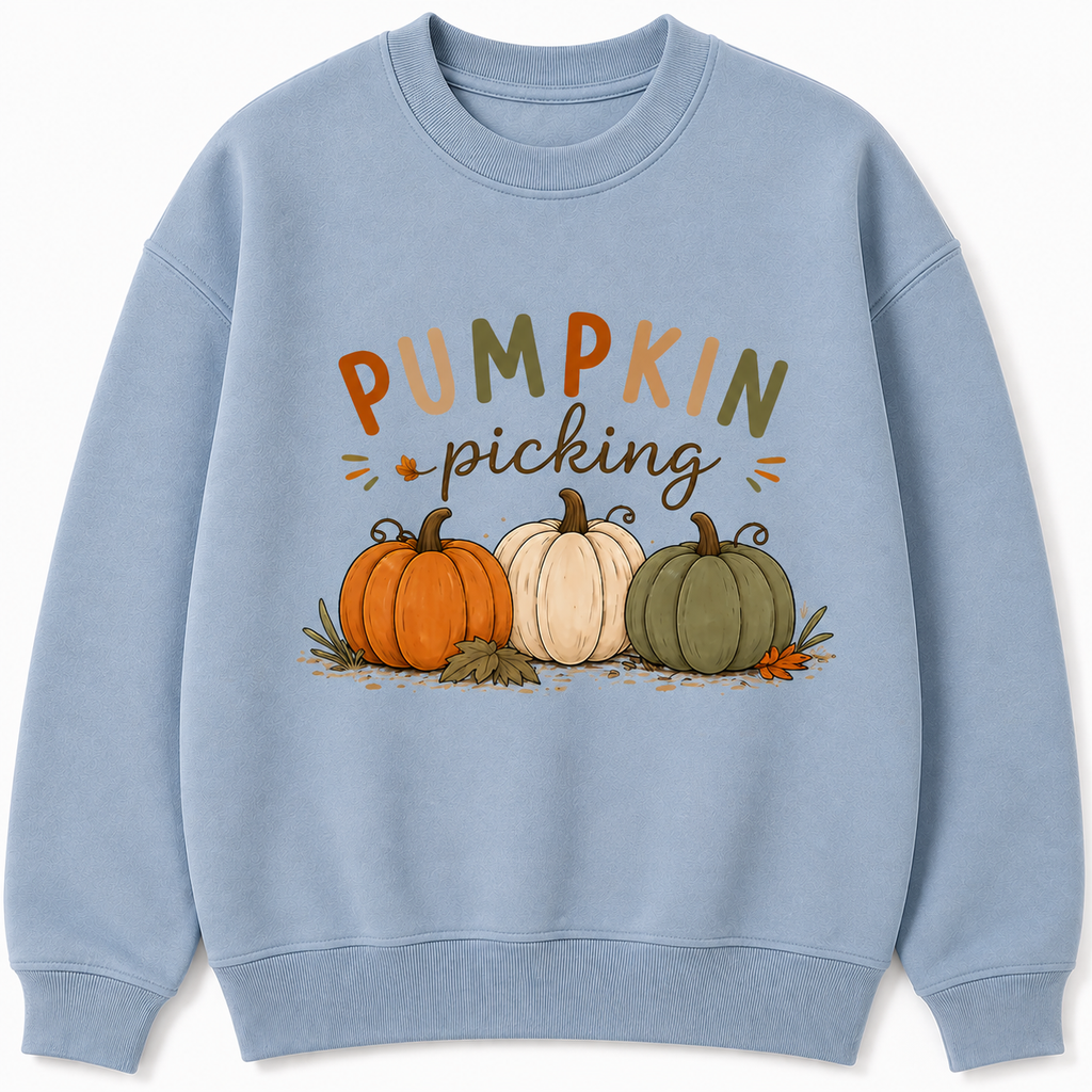 Pumpkin Picking Kids Cosy Autumn Jumper/hoodie/Tshirt