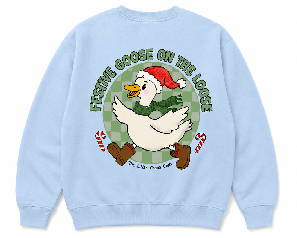 Festive Goose on the Loose T shirt, Jumper or hoodie
