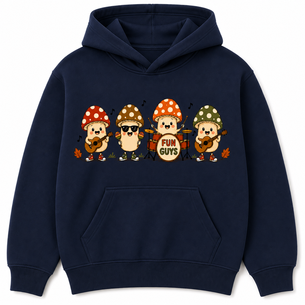 Fun guys mushroom band autumn kids Hoodie, T shirt or Jumper