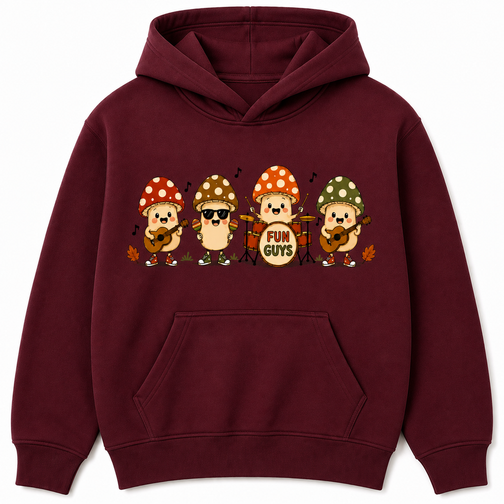 Fun guys mushroom band autumn kids Hoodie, T shirt or Jumper