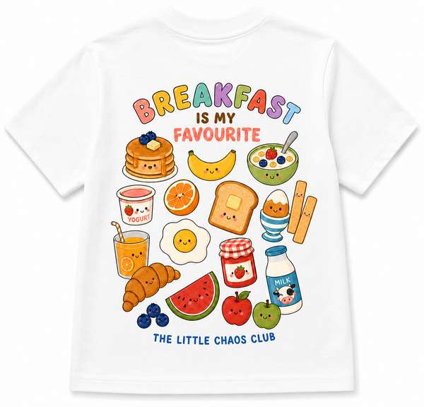 Breakfast is my favourite Children's Graphic T shirt