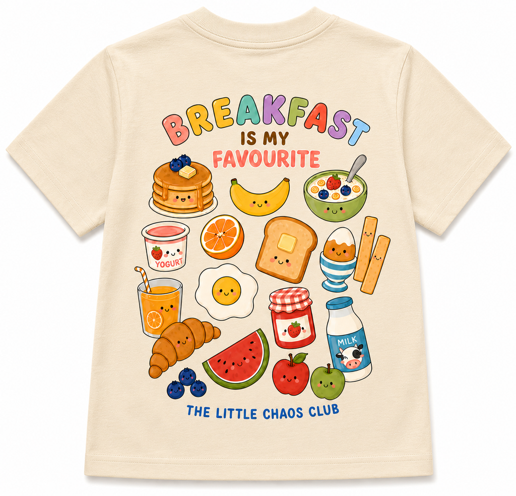 Breakfast is my favourite Children's Graphic T shirt