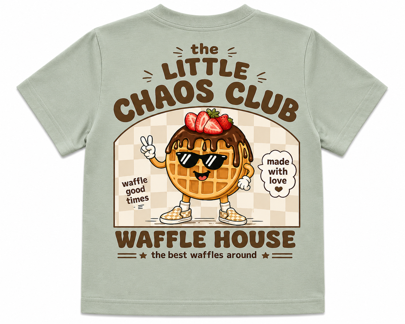Chaos Club Waffle House Kids Graphic T-Shirt |
