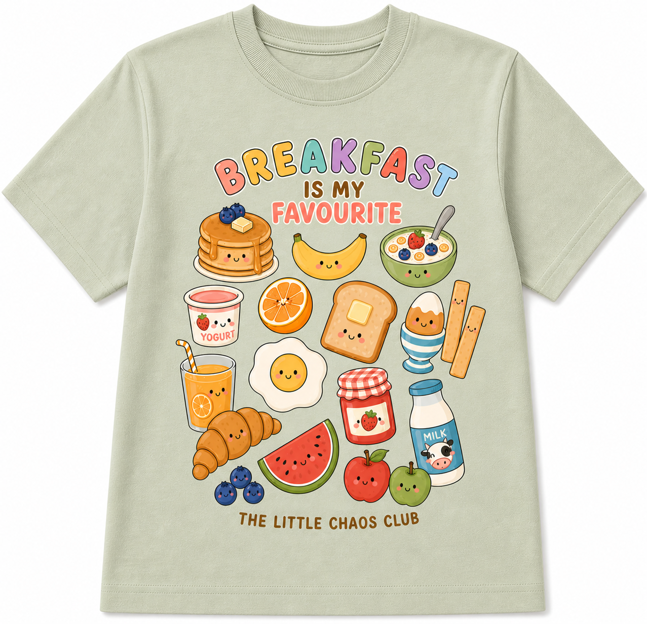 Breakfast is my favourite Children's Graphic T shirt
