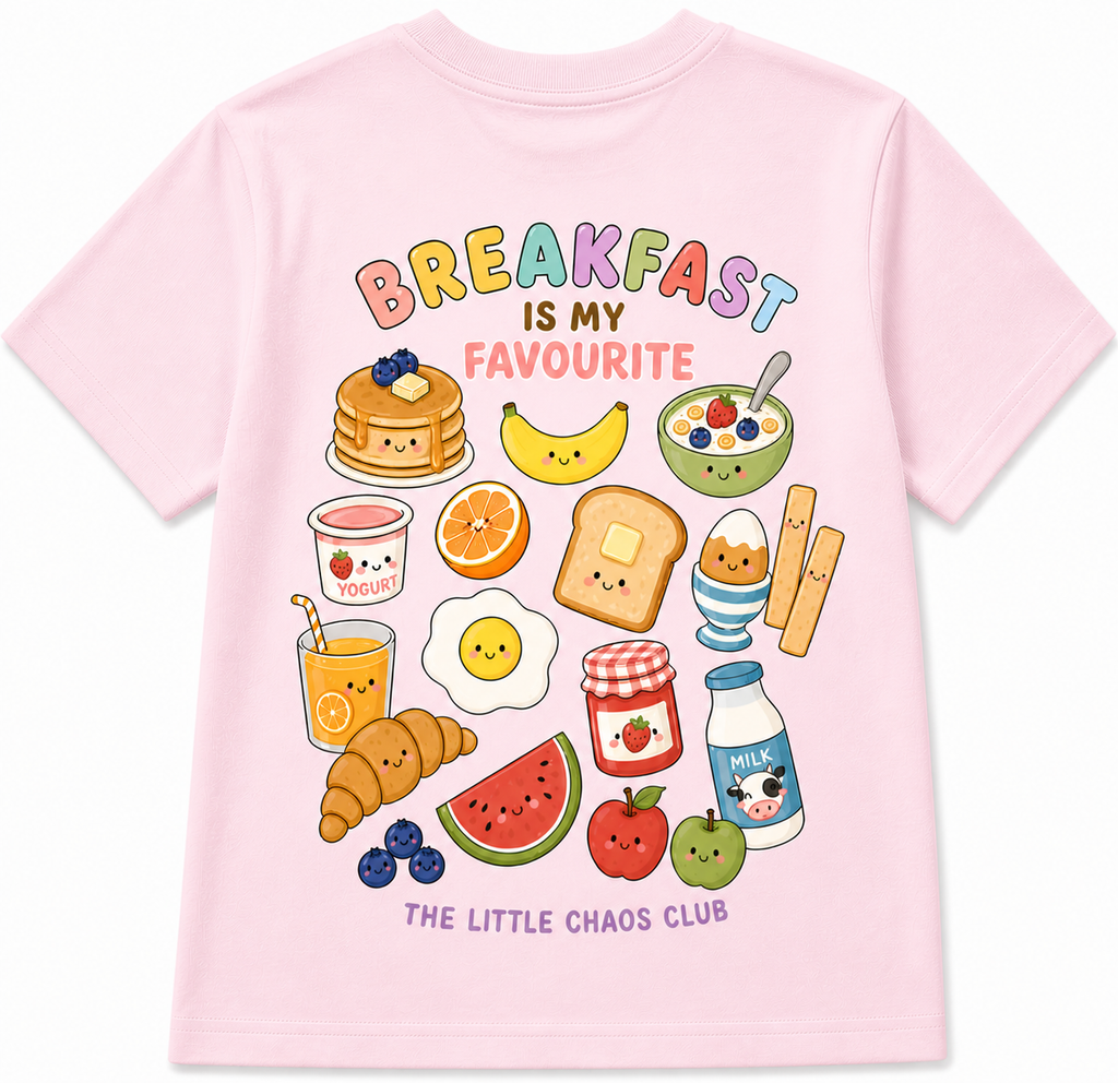 Breakfast is my favourite Children's Graphic T shirt