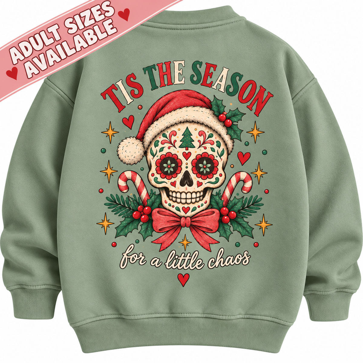 Christmas Sugar skull T shirt, Jumper or hoodie
