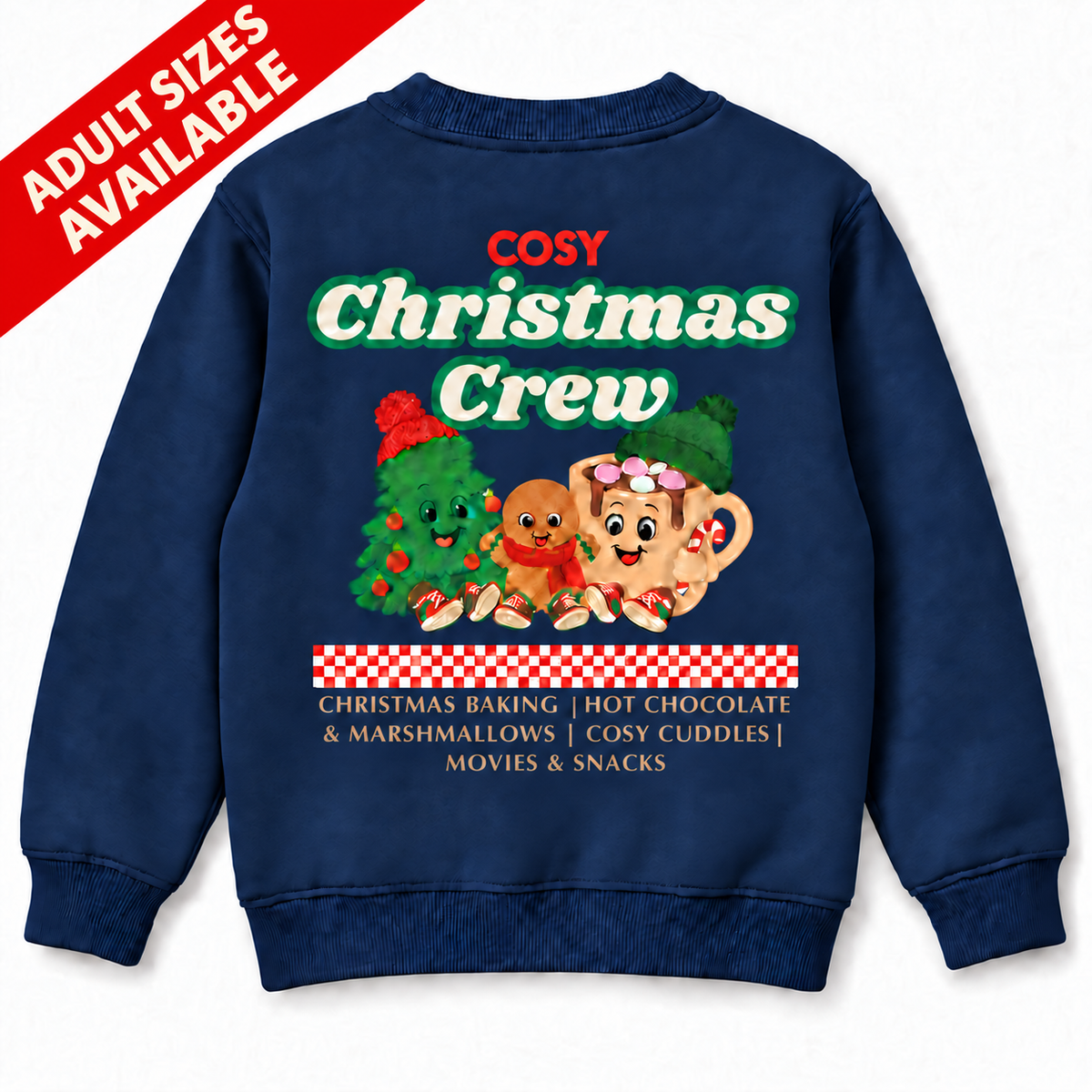 Cosy Christmas Crew T shirt, Jumper or hoodie
