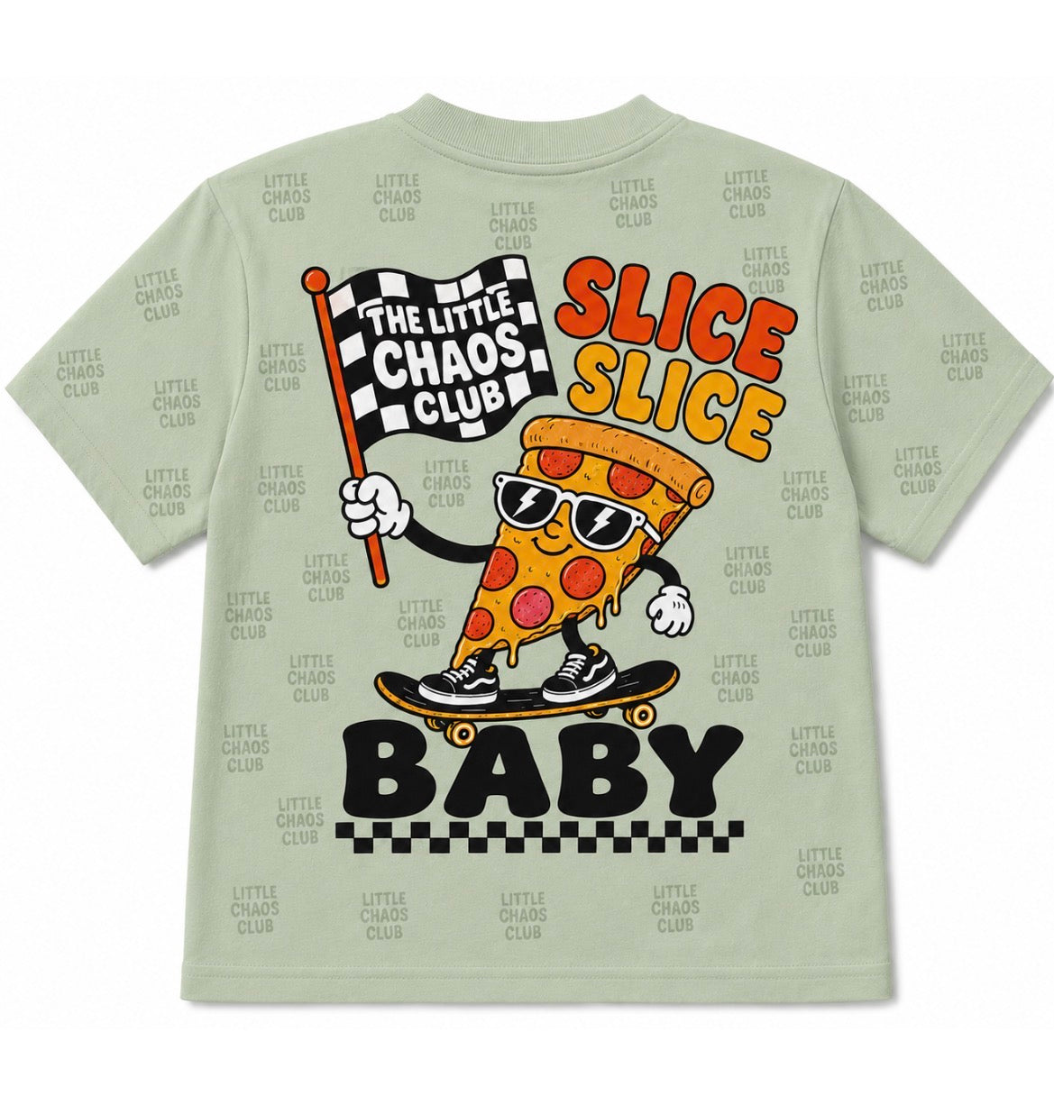 Kids Graphic T-Shirt | Fun Cartoon Print Tee Pizza Slice Slice baby | Unisex Children’s Statement Shirt