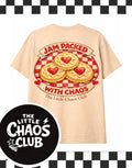Jam Packed With chaos Kids T-Shirt | Funny Biscuit Graphic Tee in beige