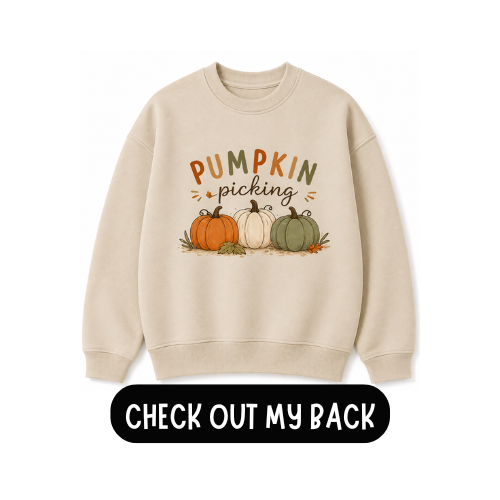 Pumpkin Picking Kids Cosy Autumn Jumper/hoodie/Tshirt