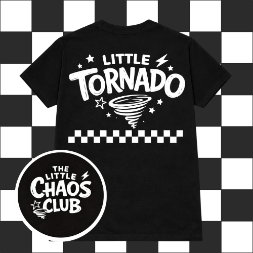Little Tornado Kids Tee | Cool Kids Graphic T-Shirt | Unisex Statement Shirt