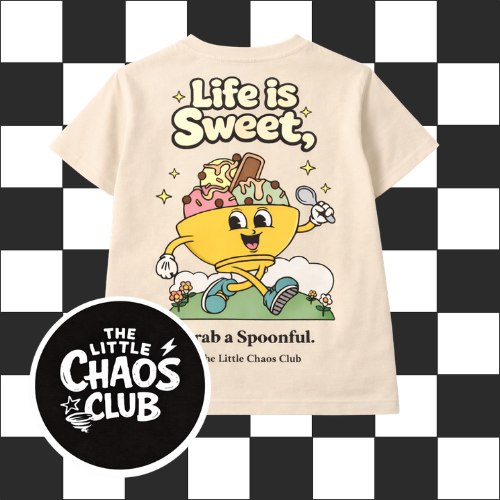 Life Is Sweet Kids T-Shirt – Cute Ice Cream Graphic Tee, Light Sage Green Children’s Shirt, Fun Summer Kids Clothing, Unisex Kids Tee