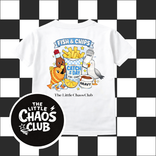 Fish & Chips Kids T-Shirt UnisexSummer Kids Outfit