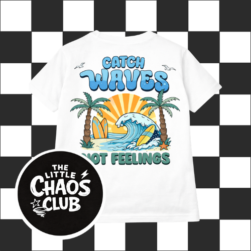 Catch Waves Not Feelings Kids T-Shirt