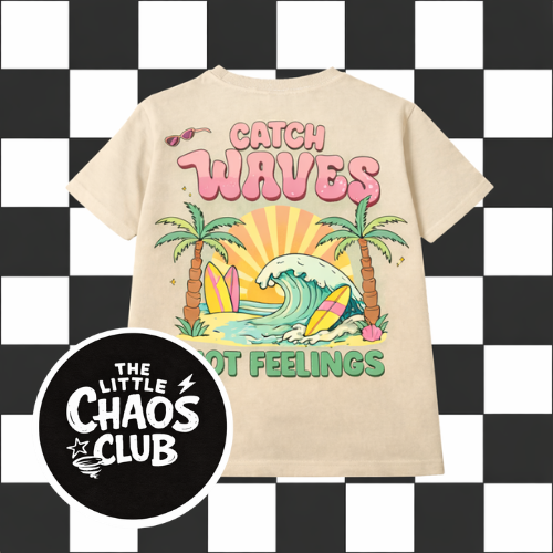 Catch Waves Not Feelings Kids T-Shirt