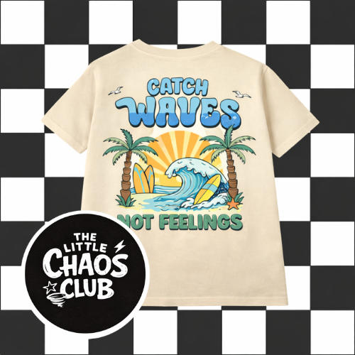 Catch Waves Not Feelings Kids T-Shirt