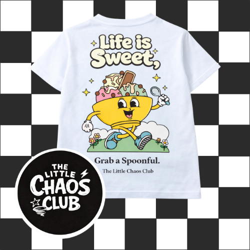Life Is Sweet Kids T-Shirt – Cute Ice Cream Graphic Tee, Light Sage Green Children’s Shirt, Fun Summer Kids Clothing, Unisex Kids Tee