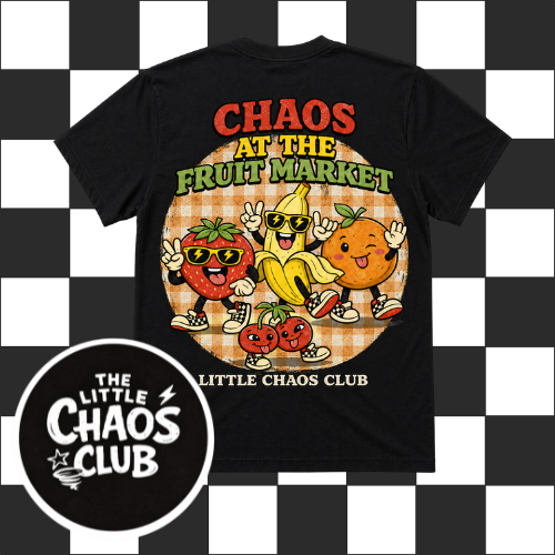 Chaos At The Fruit Market Kids T-Shirt